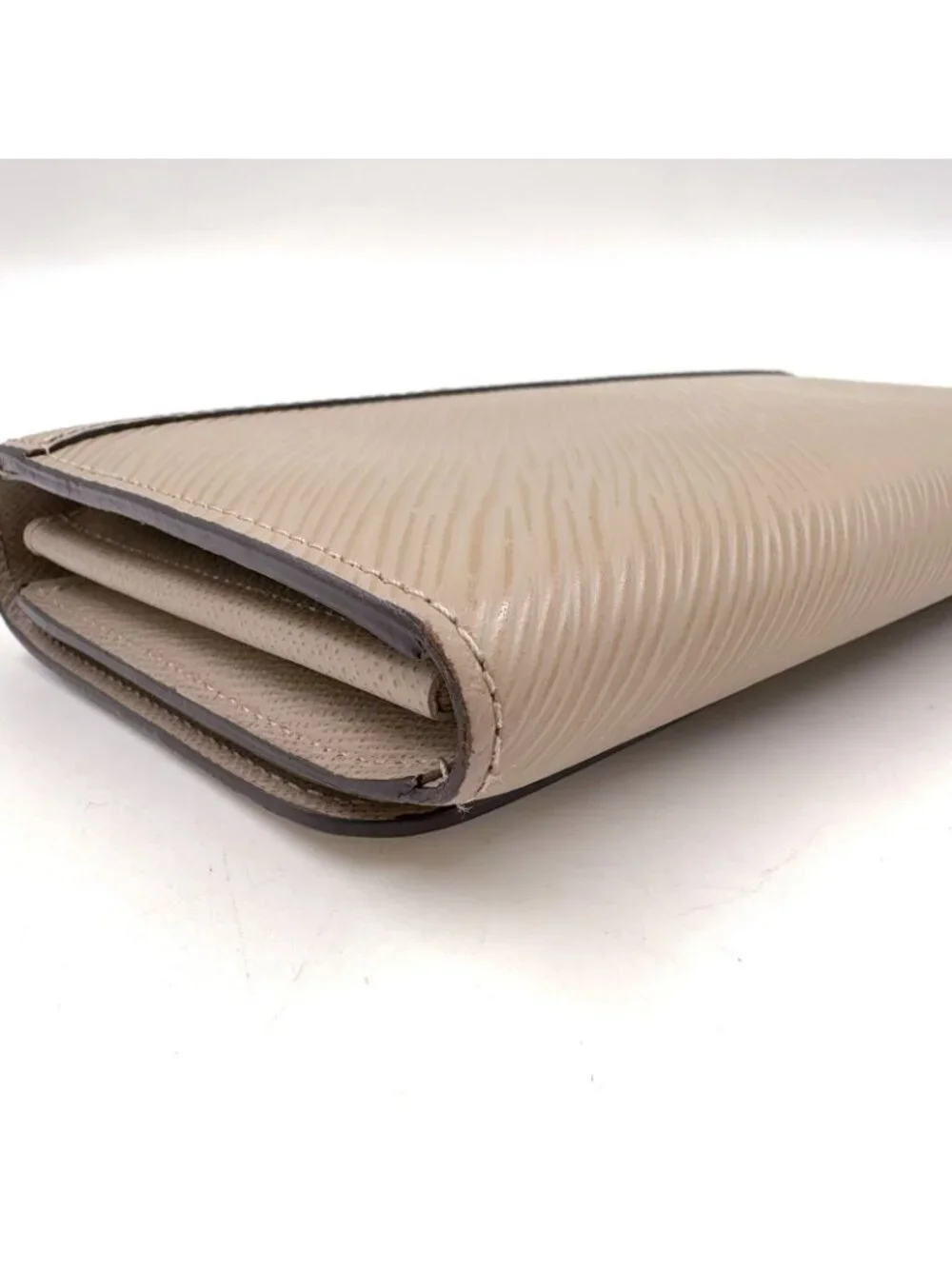 Louis Vuitton Portefeuille Twist Epi Leather Beige Wallet Gold